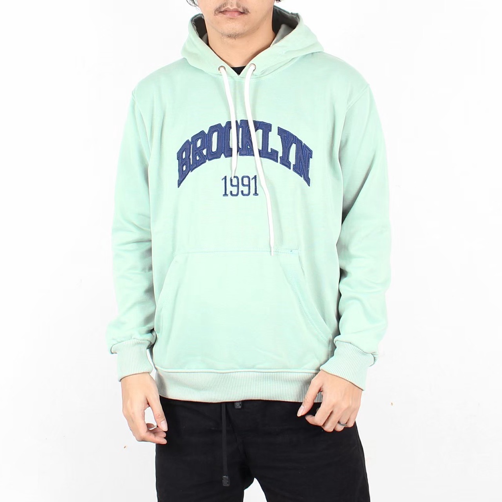 JAKET BROOKLYN 1991 HOODIE PRIA MINT SAGE  UNISEX PREMIUM