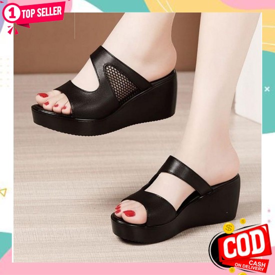Sandal Wanita Sofiya Wedges Mutiara Beauty Terbaru 7 Cm Free Box Sofia Fh15077 Sandal Wanita Wedges 