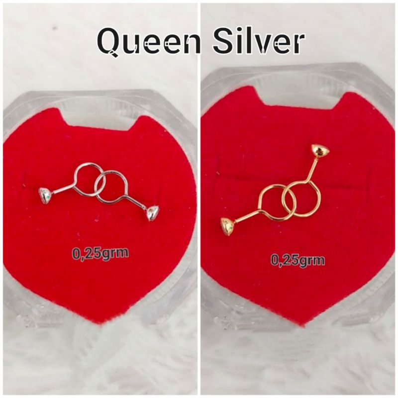 ANTING TOGE MATA 0.25 PERAK 925 LAPIS MAS