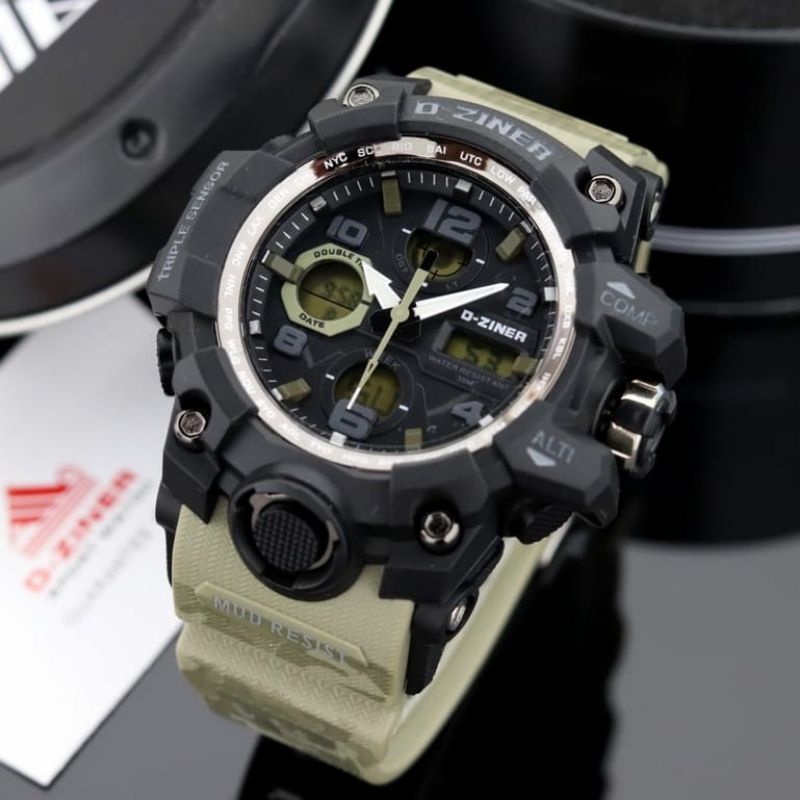 Dziner Gg1000 Fashion Pria Terlaris Tahan Air 50M Jam Tangan Pria Original