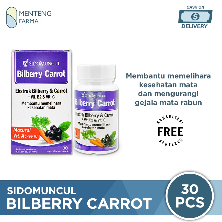 Sido Muncul Bilberry 30 Kapsul - Suplemen Kesehatan Mata