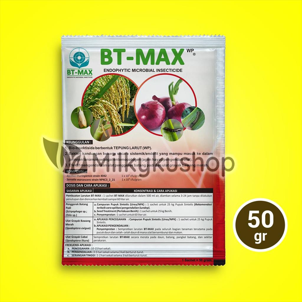 BT-MAX WP 50 GRAM PER SACHET BTMAX BIO INSEKTISIDA