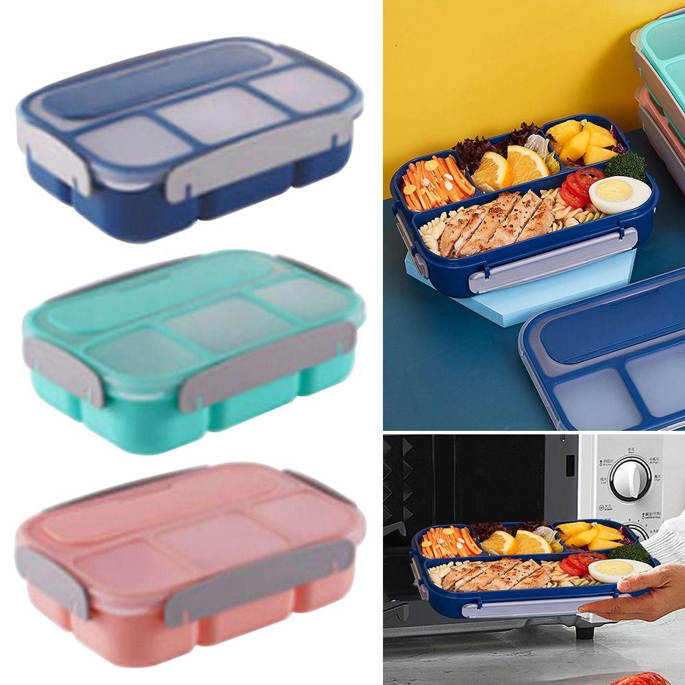 Top Lunch Box Plastik Microwave Kapasitas Tinggi 4sekat