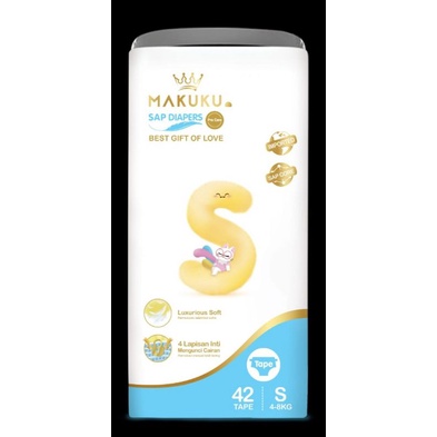 MAKUKU SAP Diapers Pro Care TAPE.(Popok PREMIUM) NB.28/S.42/M.36