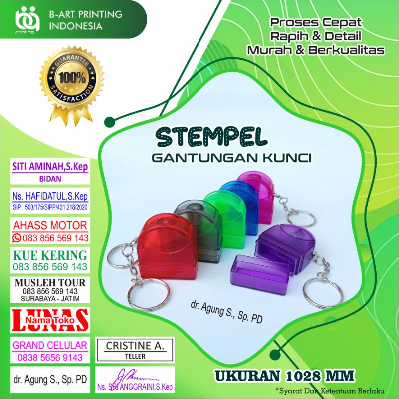 

STEMPEL NAMA BIDAN, DOKTER, UKURAN 28X10 MM, APOTEKER, JABATAN, NO HP. CUSTOM STEMPEL TOKO PRIBADI DESAIN BEBAS STEMEPL FLASH STEMEPL OTOMATIS