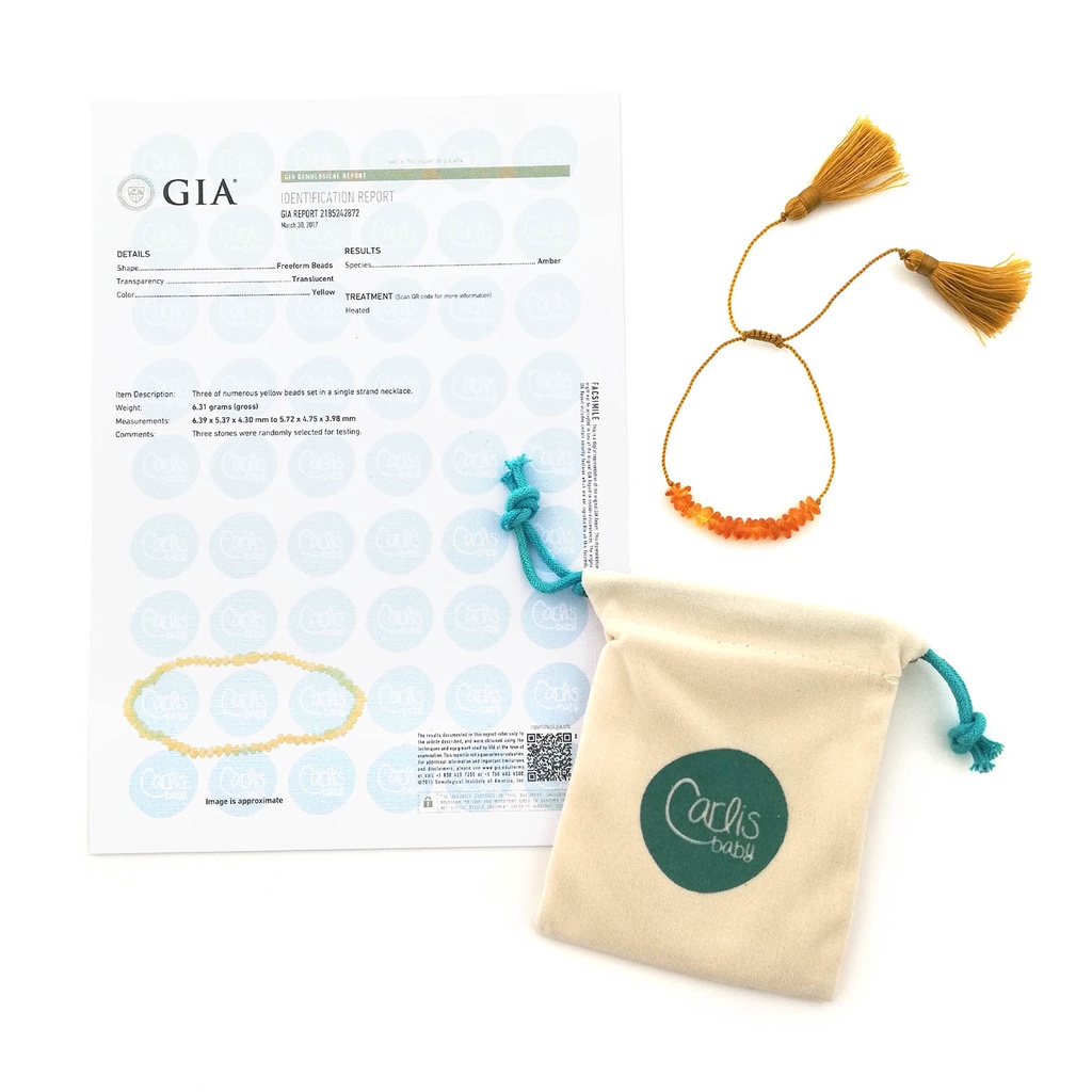 XB43M1 Kalung dan Gelang Amber Tumbuh Gigi Bayi By Carlis Baby