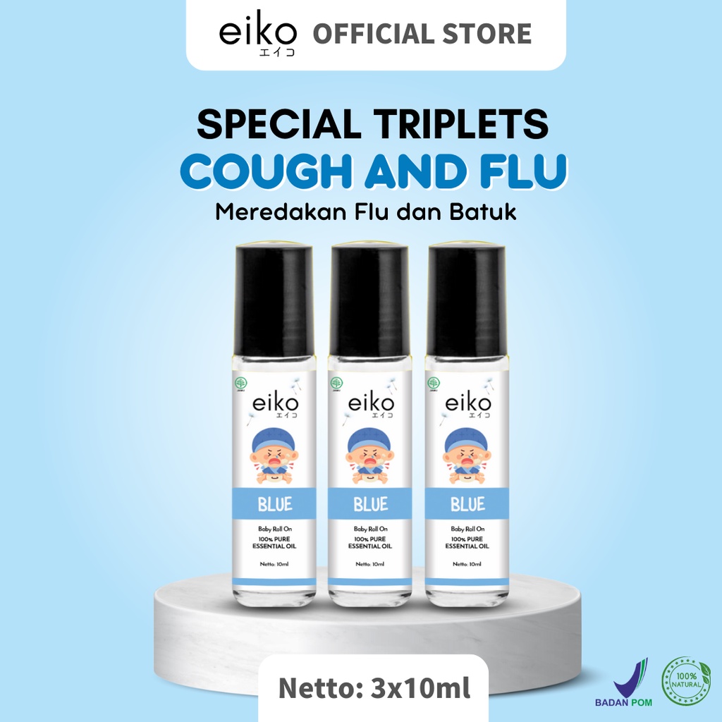 Essential Oil Baby EIKO - EIKO Baby Oil - EIKO Special Triplets EIKO BLUE -Eiko Baby Oil EIKO Cough 