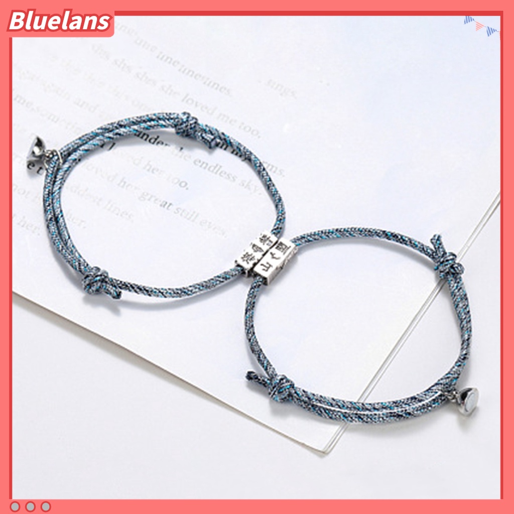 2pcs Gelang Tali Kepang Magnetik Untuk Pasangan
