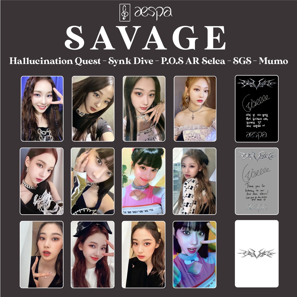 [REPLIKA AESPA] PHOTOCARD SAVAGE UNOFFICIAL