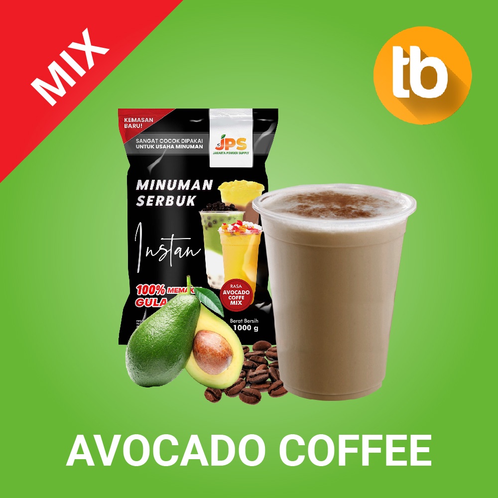 

JPS Powder Bubuk Minuman Serbuk Instan Rasa Avocado Coffee / Kopi Alpukat Mix Campur Gula 1Kg