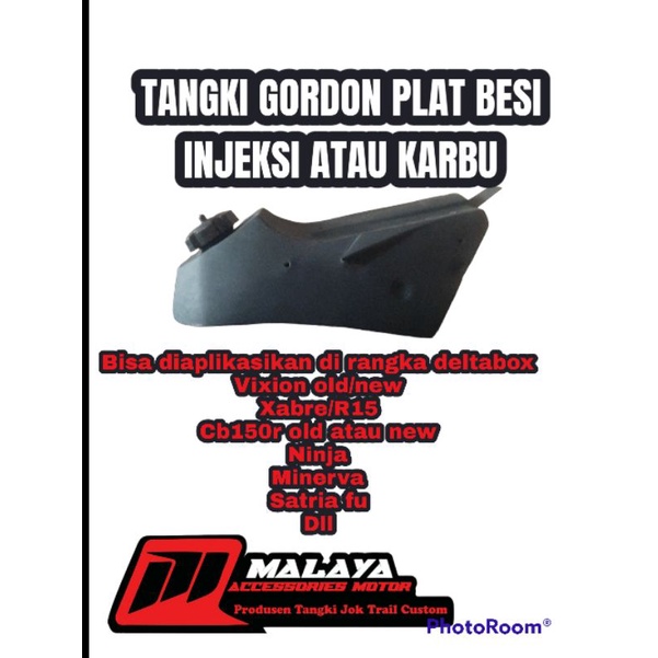 Tangki gordon trail untuk vixion xabre r15 cb150 old new ninja minerva model klx gordon injeksi atau