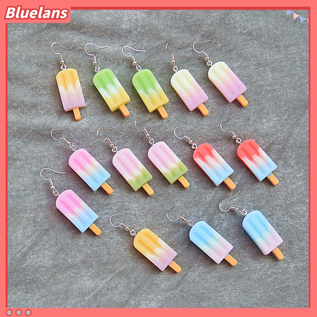 Anting Juntai Bentuk Es Krim Bahan Stainless Steel Untuk Hadiah Anak Perempuan