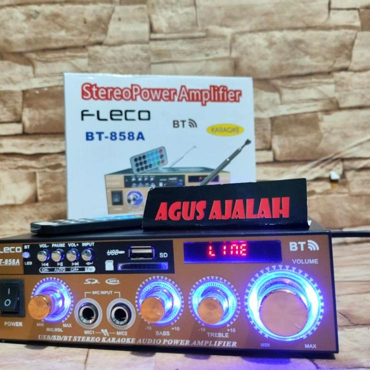 Recomended ✅COD POWER AMPLIFIER WIRELESS KARAOKE FLECO BT-858A / AMPLIFIER BLUETOOTH / AMPLIFIER KAR