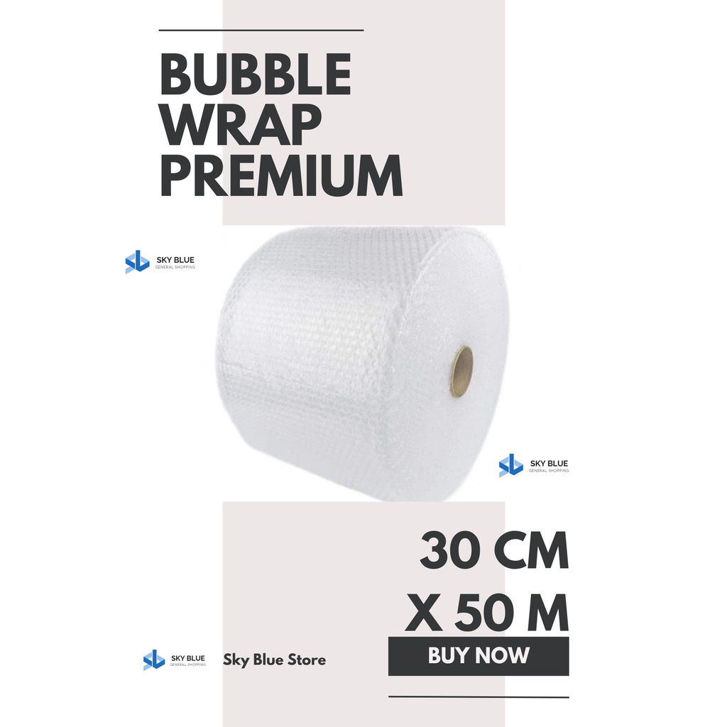 

BUBBLE WRAP PREMIUM 30 CM X 50 M [ PUTIH - ROLL ]