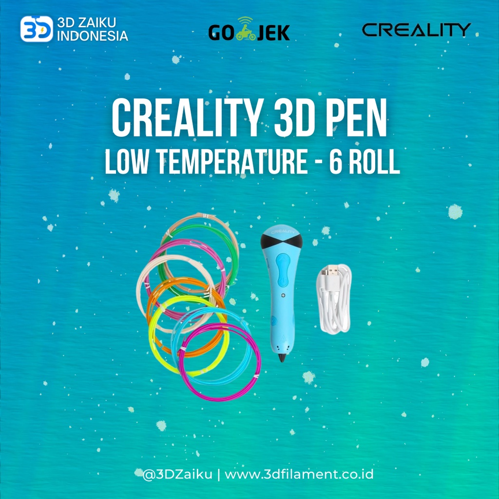 Creality Kids 3D Pen Low Temperature Child Safe Free 6 Roll Filament