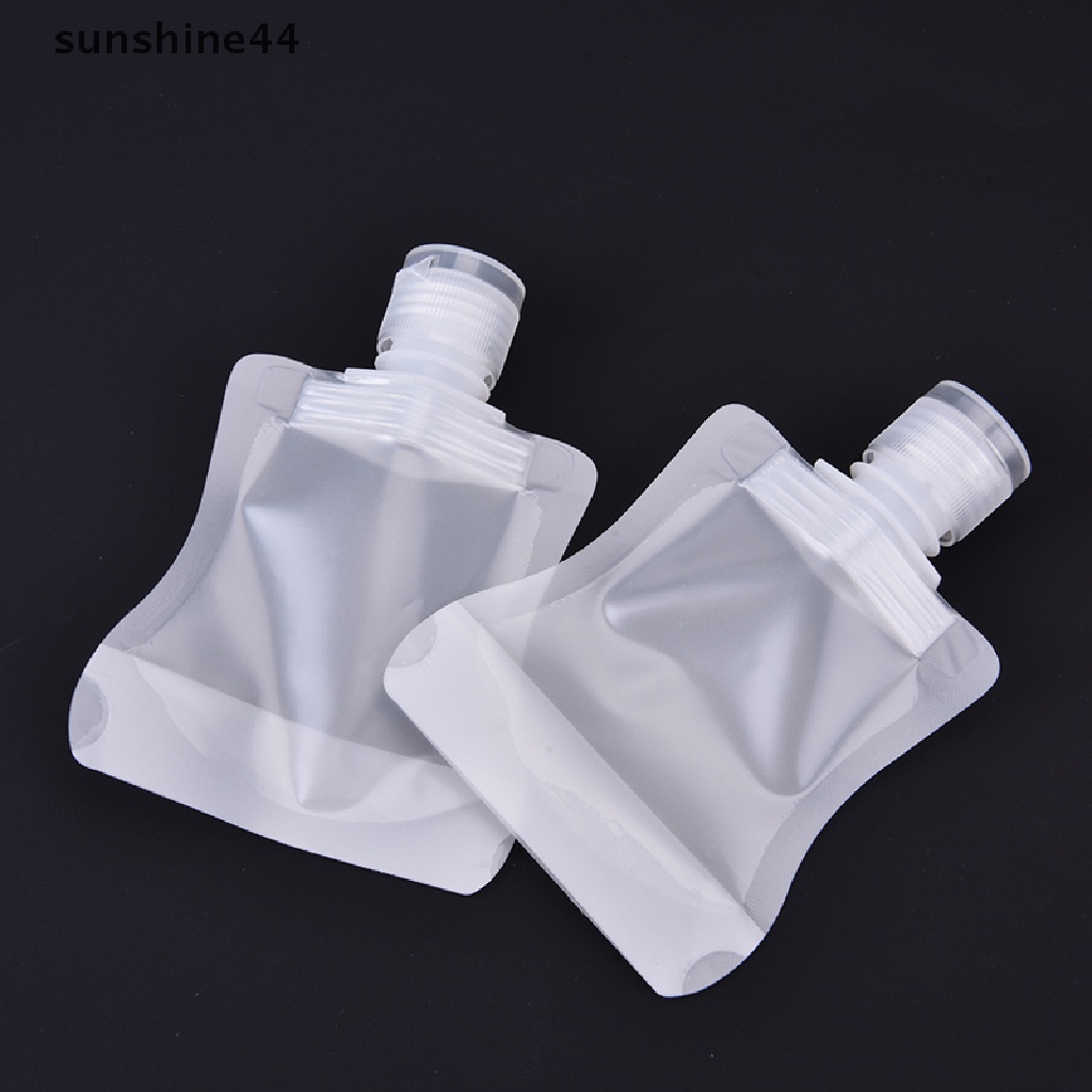 Sunshine 10pcs Kantong Pouch Dispenser Kosmetik / Makeup Transparan Anti Bocor Reusable