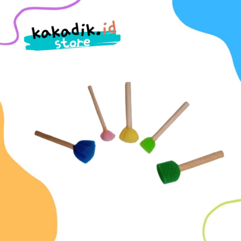 

Kuas Spon Lukis Warna / Foam Brush Stamp / Mainan Edukasi