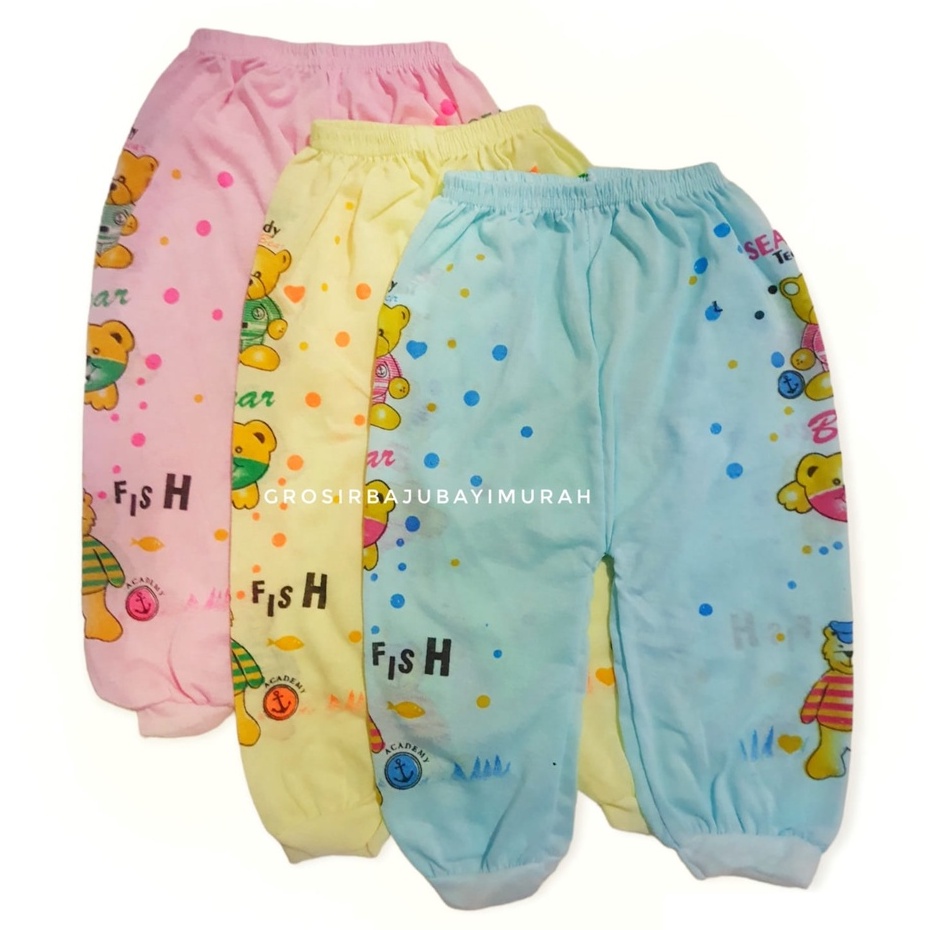 3 PCS celana panjang bayi 1-2th KEEP SMILE size L