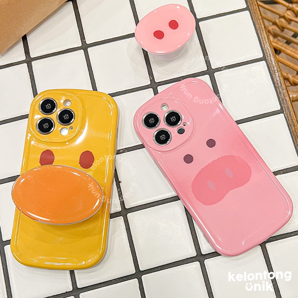 For iPhone - Piggy Duck Glossy Soft Case with Griptok