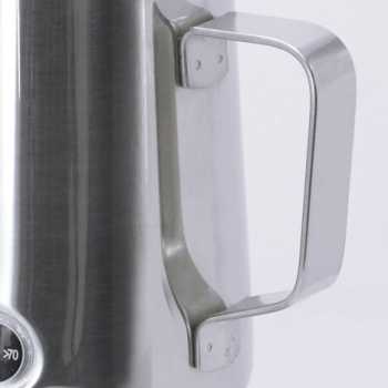 GV8i Leeseph Teko Kopi Milk Jug Espresso Latte Art Stainless Steel 580ml Built-in Thermometer L-2016 Silver Or-i