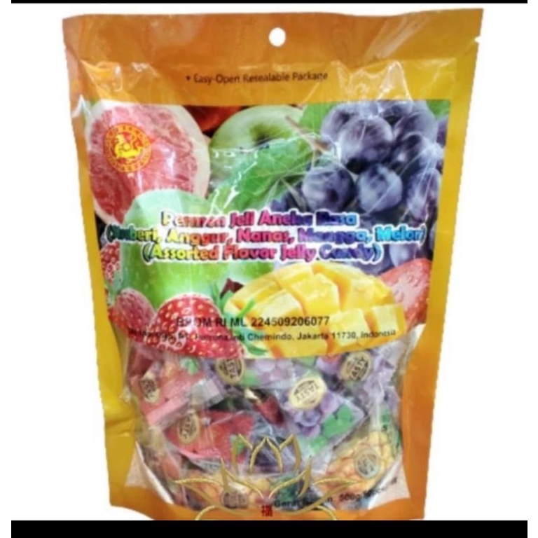 

Permen Jelly Aneka Rasa Buah CHEN LIANG JI 500 gram.