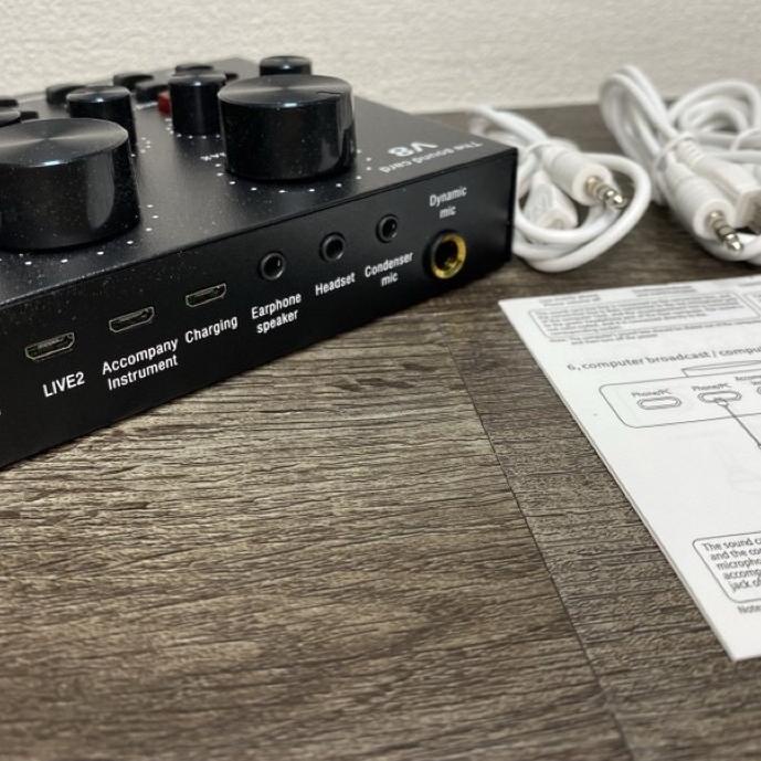 10.10 STOK READY MIXIO Sound card V8 Mixer SoundCard V8 MIXER Audio USB External Soundcard ?