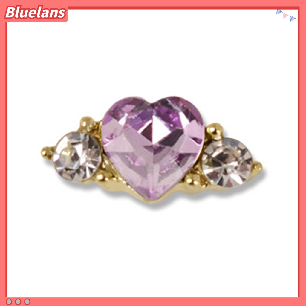 (In Stock) Kacamata Hitam Lensa Warna Warni ♡10 Pcs Aksesoris Perhiasan Berlian Imitasi Bentuk Hati Bahan Alloy Untuk Dekorasi Manicure Nail Art