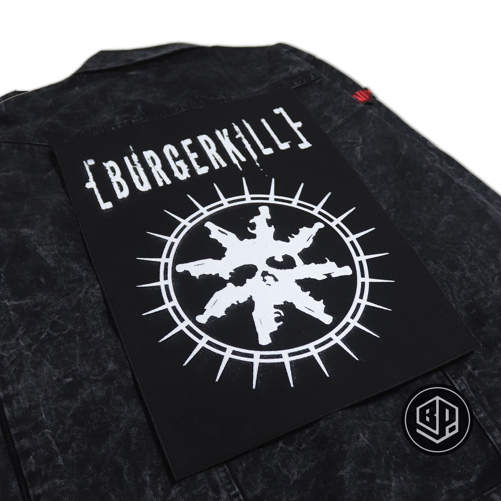 BACK PATCH SABLON JAHIT PUNGGUNG BESAR BURGERKILL