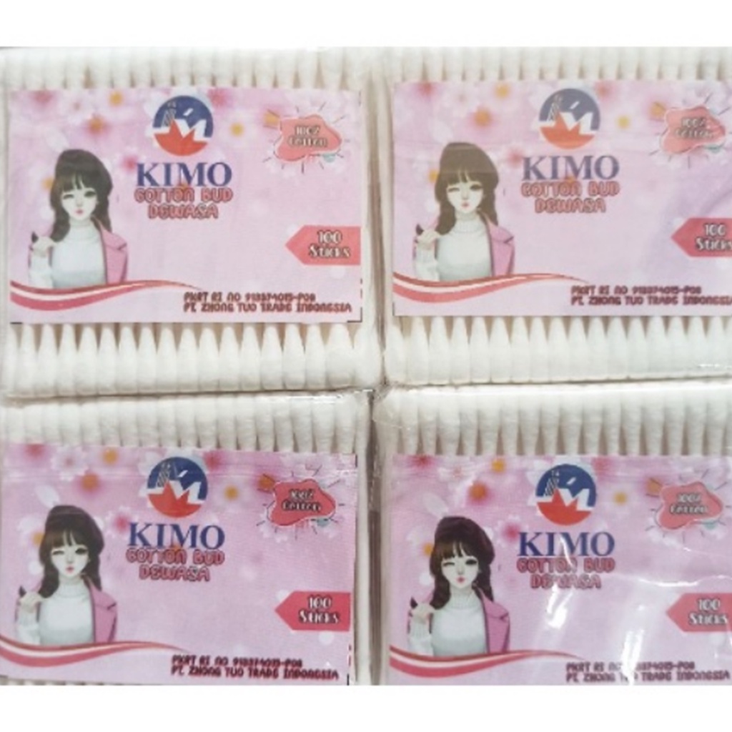 HOPYLOVY - KIMO COTTON BUDS DEWASA 1PACK ( Isi 100PCS )