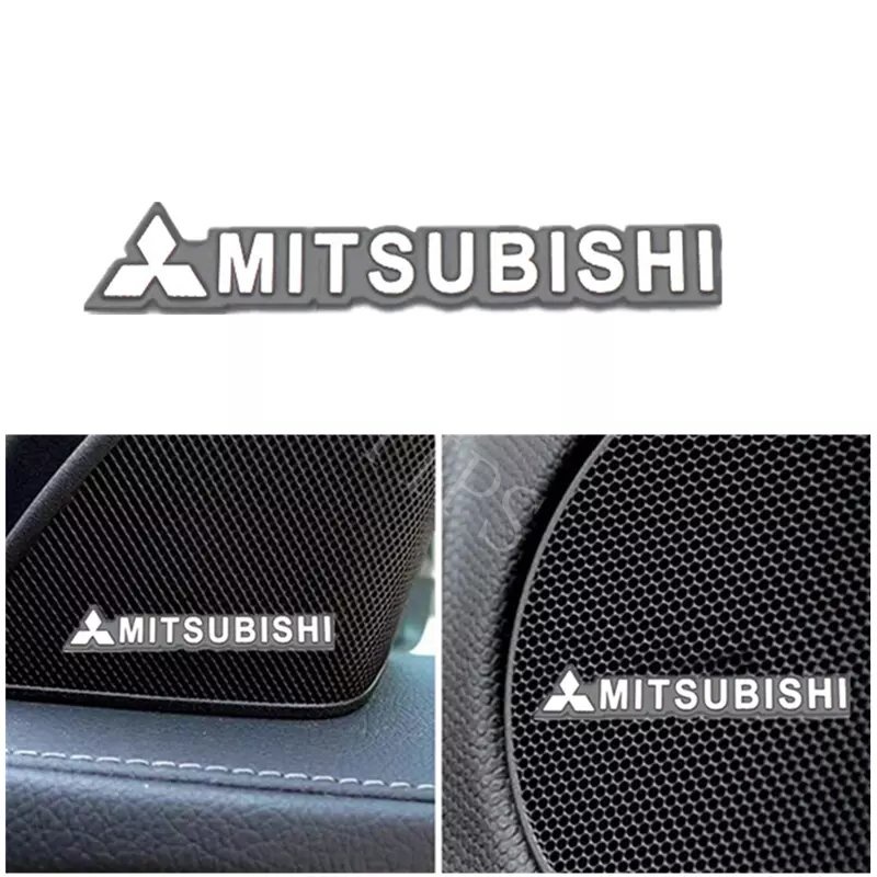 4pcs Stiker Badge Mini Bahan Alloy Untuk Speaker Mobil Mitsubishi Ford Suzuki