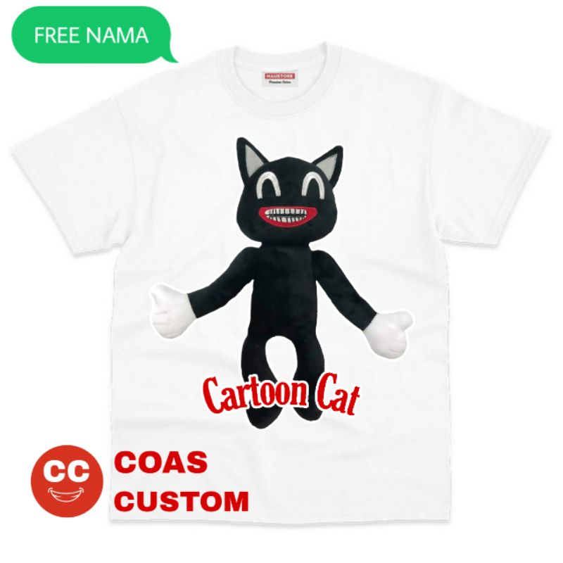 BAJU CARTOON CAT KAOS ANAK GRATIS SABLON NAMA