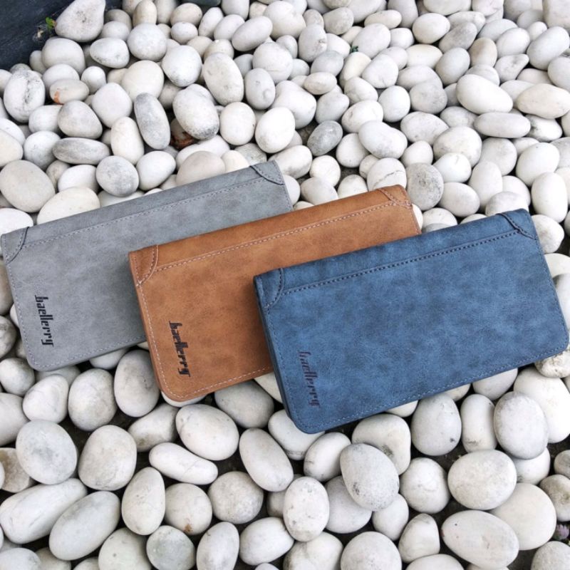 DP17 Dompet Panjang Lipat Pria Simpel Kasual Trendy 12 Slot Kartu