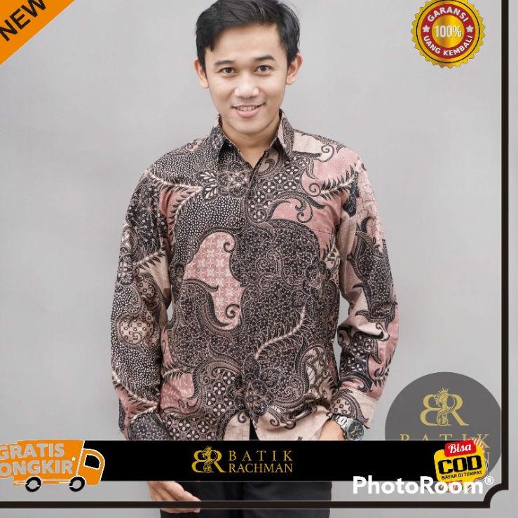 Recomended Baju Atasan Kemeja Kameja Batik Pekalongan Pria Cowok L Laki Lengan Panjang Premium Moder