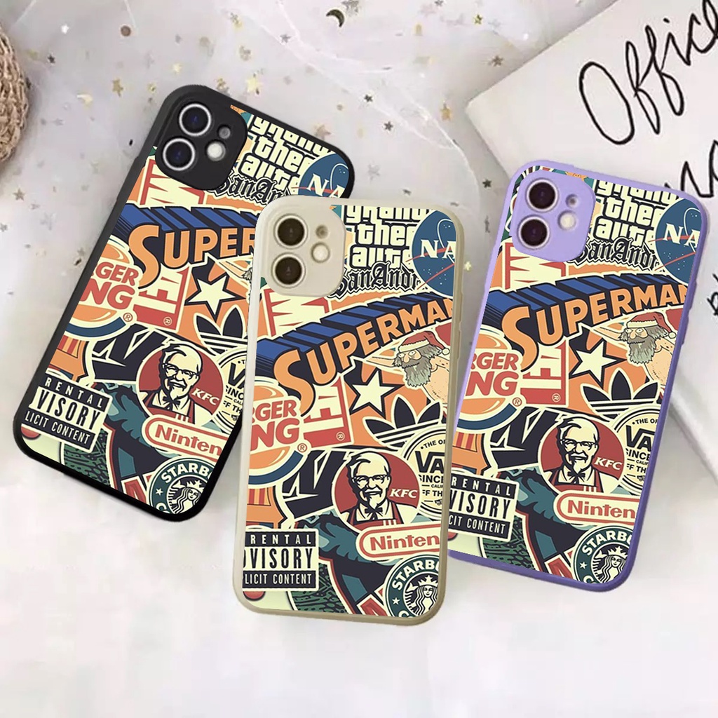 Case  Iphone 6/6s6 plus/6s plus7/87 plus/8 plus Superman |Casing Bergambar  Case Macaroon- Case Maca