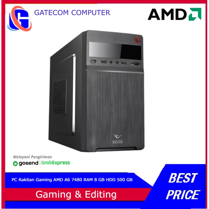 PC Rakitan Gaming AMD A6 7480 RAM 8 GB HDD 500 GB