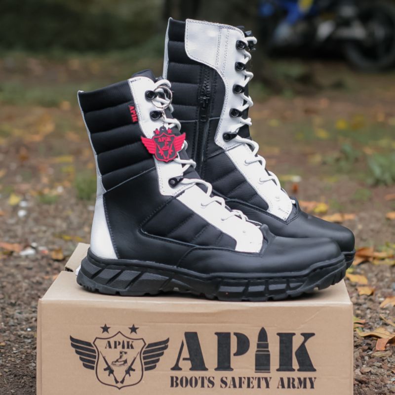 SEPATU PDL PASKHAS PROVOS POLRI KULIT SAPI ASLI MERK APIK SEPATU PDL PROVOS TNI POLRI SECURITY SATPAM DINAS LAPANGAN