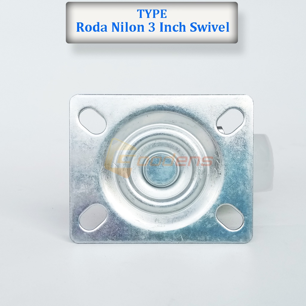 Roda Nilon 3 Inch Hidup Roda Caster Roda Gepeng