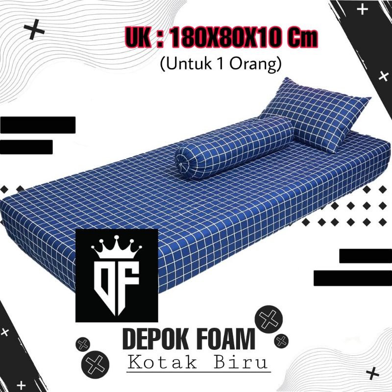 kasur busa anti kempes untuk 1 orang UK 180x80x10 cm
