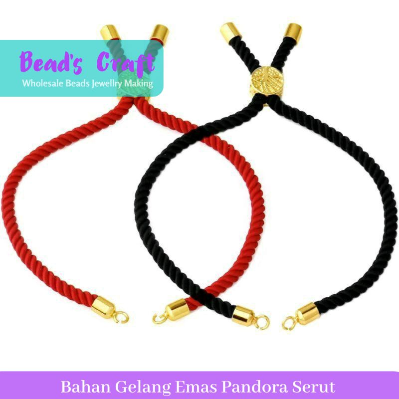 Bahan Gelang  Emas Tali Serut Hongkong Charm Mainan Emas