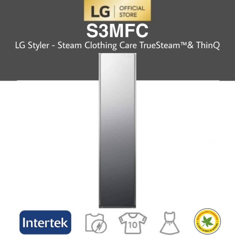LG S3MFC Styler - Steam Clothing Care TrueSteam ThinQ WiFi