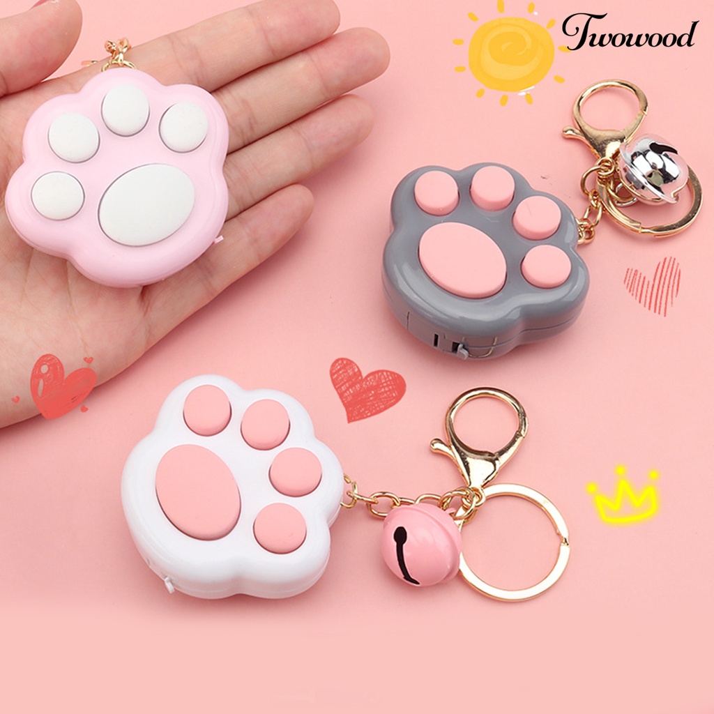 Twowood Gantungan Kunci Fidget Mini Portable Bentuk Telapak Kaki Kucing Untuk Anak