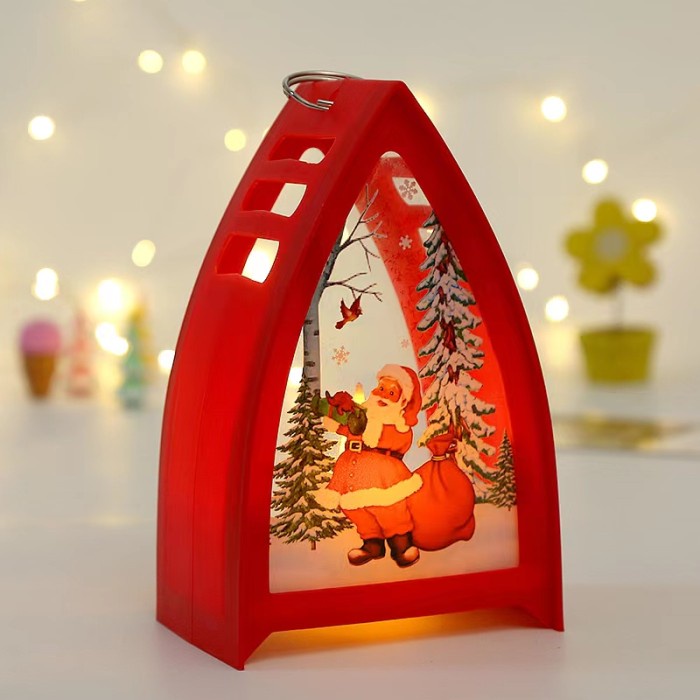 Lentera Souvenir Natal Lampu Tidur Segitiga Dekorasi Pesta LC 1881 HARGA GROSIR