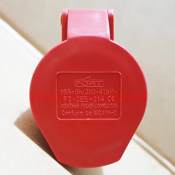 FORT MOBILE SOCKET MOUNTING + PLUG 4 PIN 3 PHASE 16A SET WATERPROOF