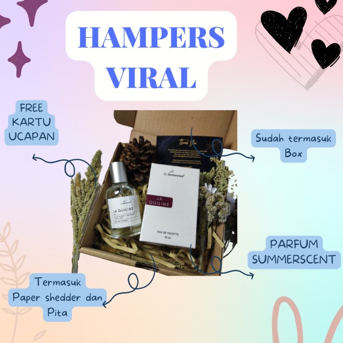 

[ COD ] Hampers Parfum Summerscent Paket KADO GIFT Hadiah Wedding Ulang Tahun - JA QUILINE