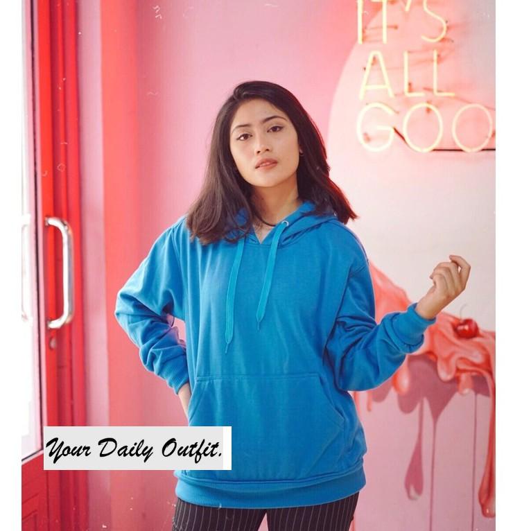 [KODE TJM7L] SWEATER HOODIE JUMPER BIRU TURKISH BIRU LAUT POLOS PREMIUM UNISEX HOODIE OVERSIZZE KORE