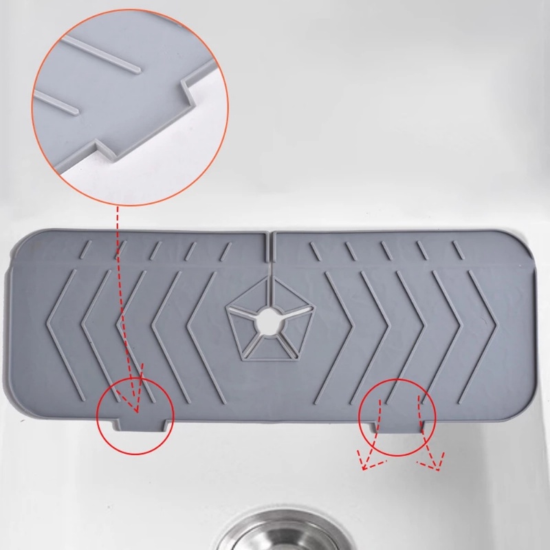 1pc Pad Pelindung Keran Air Bahan Silikon Untuk Dapur / Kamar Mandi