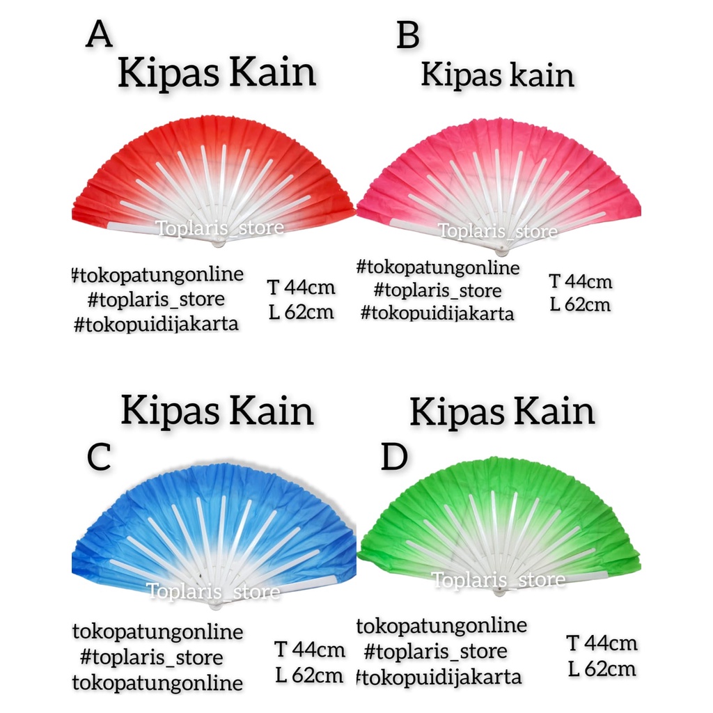 Kipas Nari Kain polos