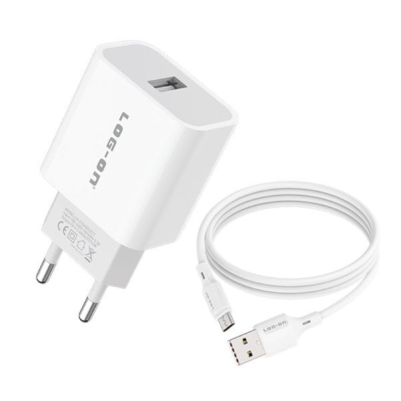 CHARGER - TC LOG ON MICRO USB LO-C33 FAST CHARGER 2.4A SINGLE USB