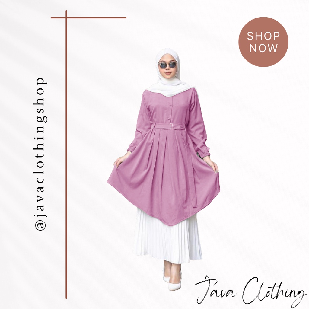 Tunik atasan blouse wanita lengan panjang polos terbaru 2022 kekinian original mewah EXCLUSIVE all s