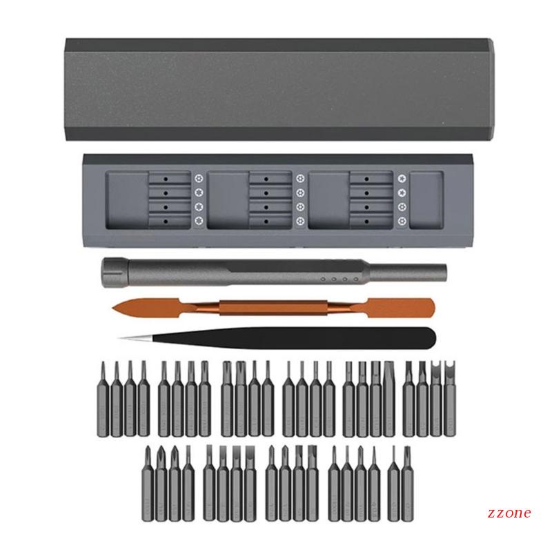 Zzz 44 IN 1 Set Mata Bor Obeng Mini Magnetik Presisi Detachable Dengan Kotak Penyimpanan